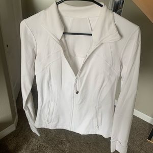 Lululemon white zip up jacket, size 6